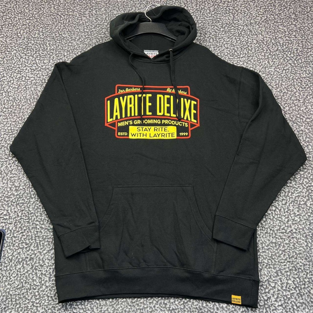 Layrite Deluxe Hoodie Men Extra Large Fleece Lined‎ Pullover Long Sleeve XL
